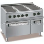 Плита Apach APRE-117FE 6-ти конфорочная PRO с духовкой